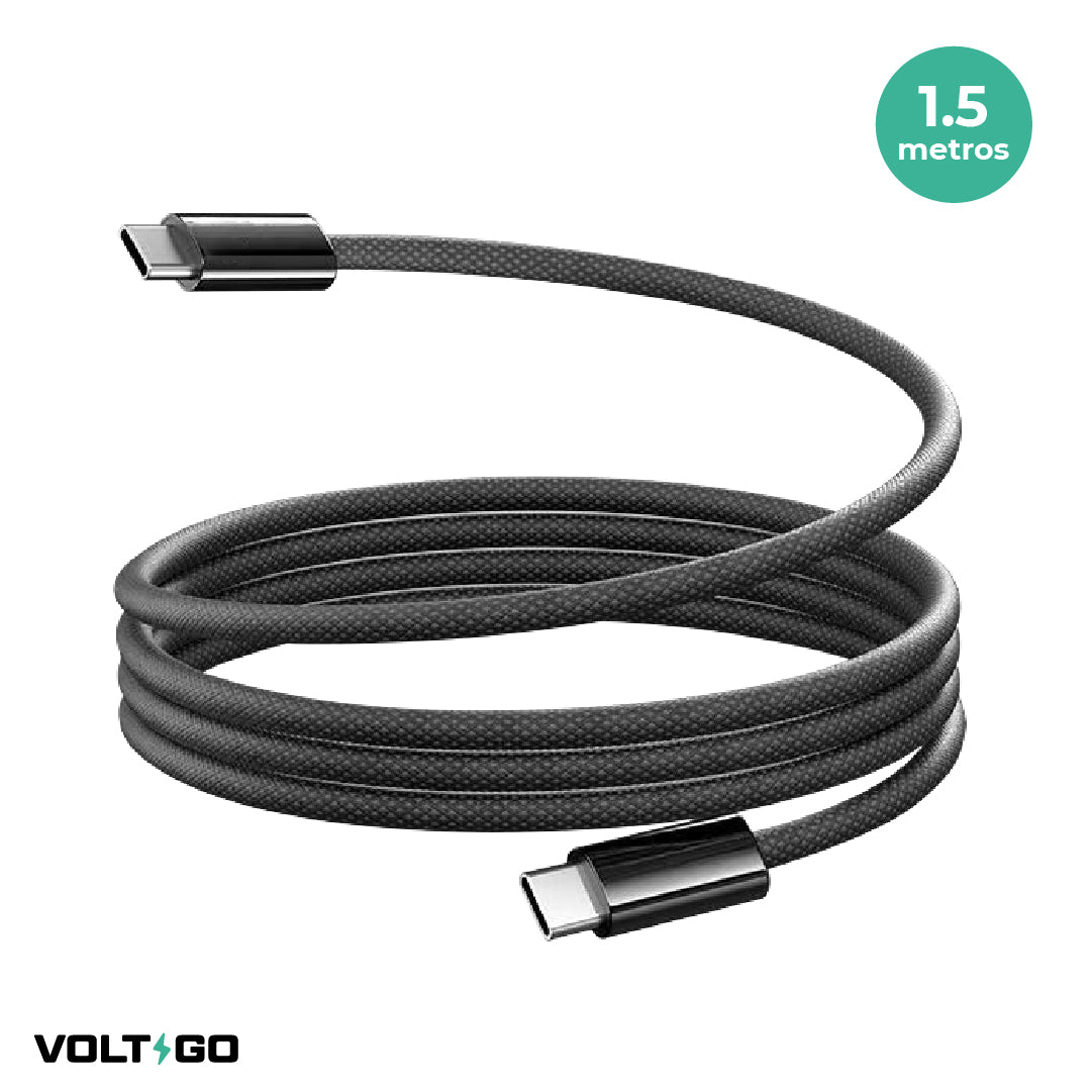Cable USB-C a USB-C de Carga Rápida 1.5 m VoltGo 1 un