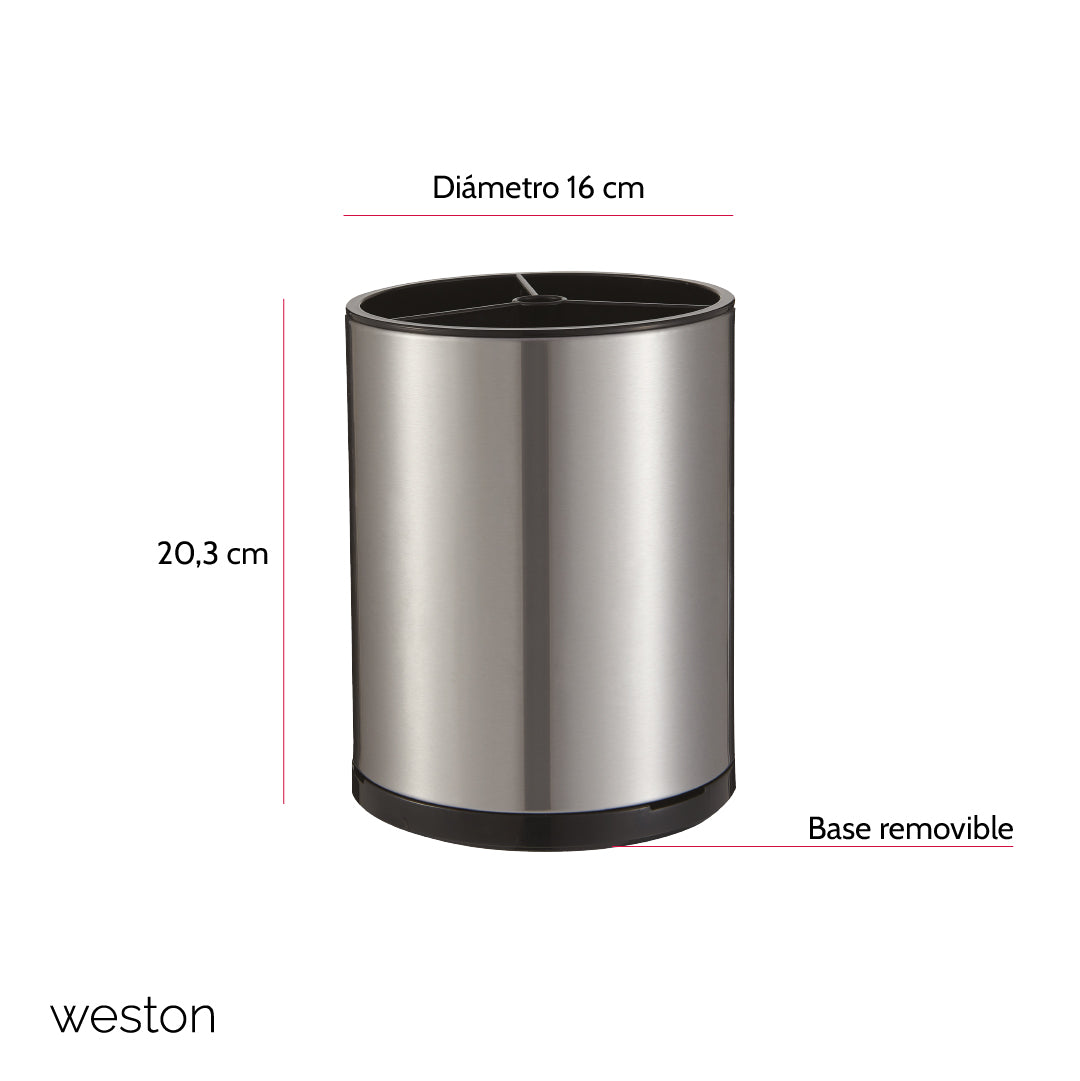 Organizador de Utensilios de Acero Inoxidable Weston 1 un