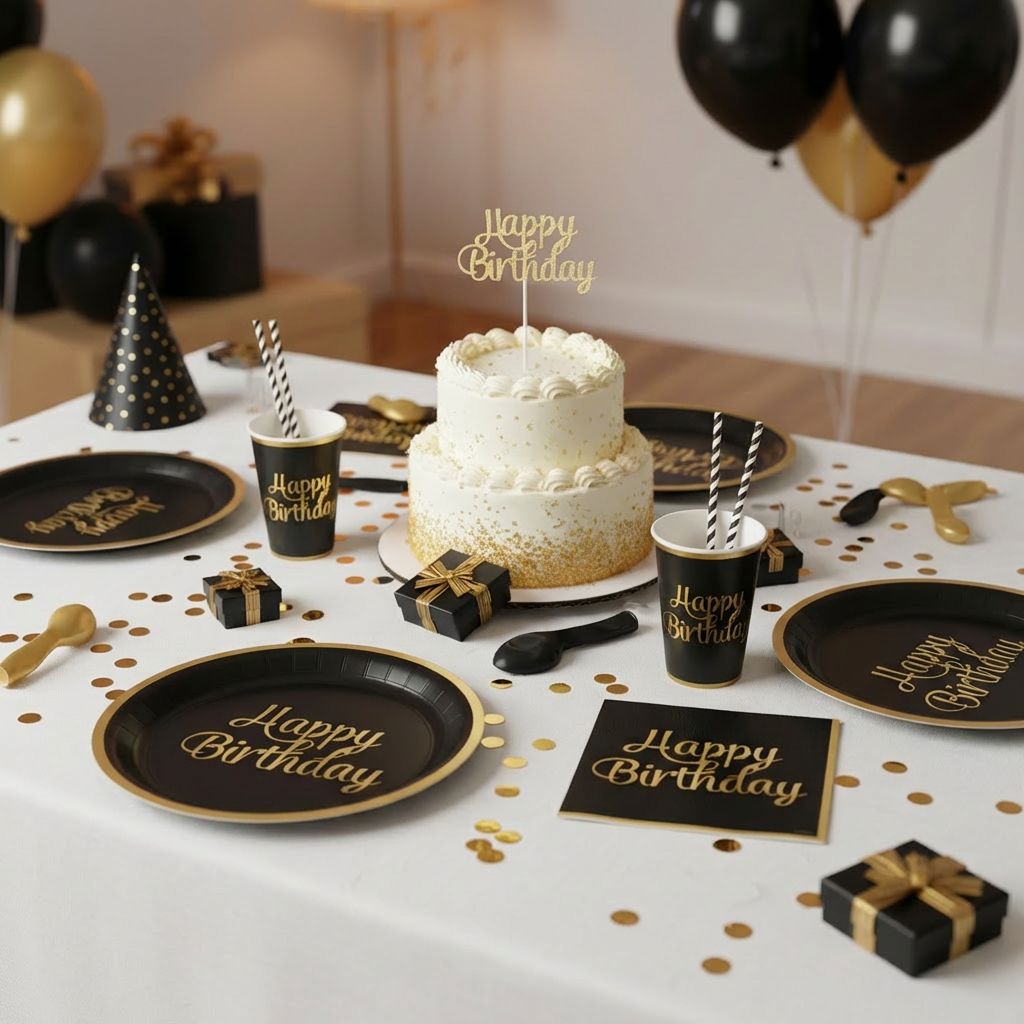 Set Decoración Fiesta Happy Birthday 30 Personas 1 un