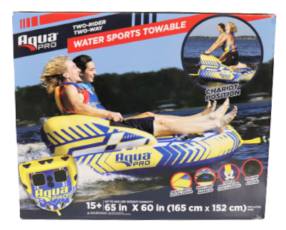 Arrastrable Acuático 2 Personas 165 X 152 Cm Capacidad 154 Kg Aqua Pro 1 un