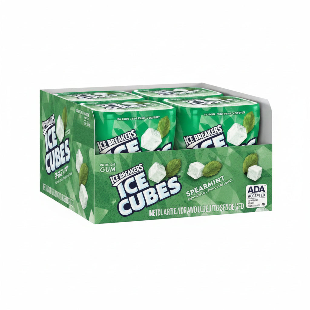 Ice Breakers Ice Cubes Sugar Free Gum, Wintergreen, 40 pieces, 4 ct