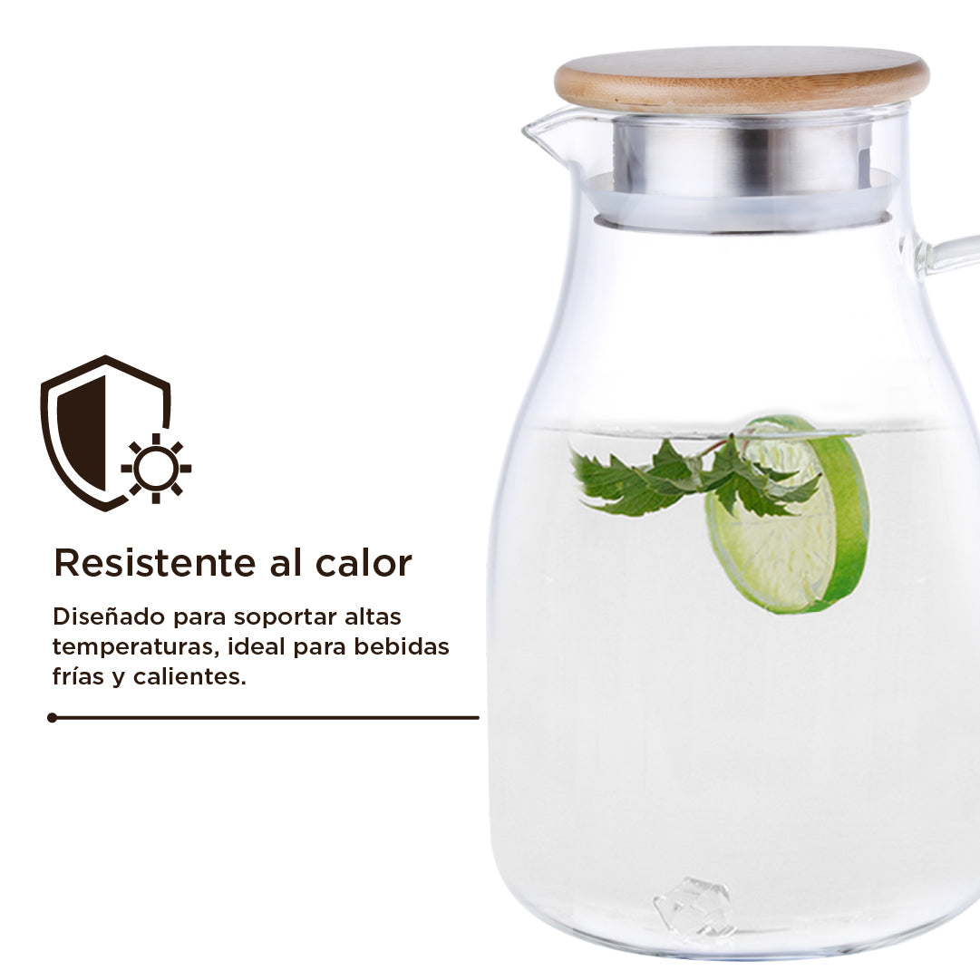 Jarro Vidrio con Tapa 1.7 L Home Logics 1 un