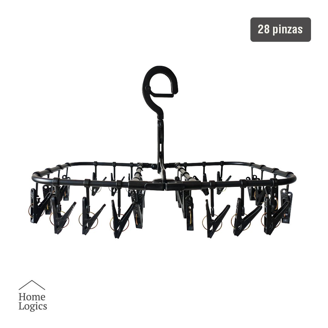 Colgador de Ropa con 28 Pinzas Home Logics 1 un