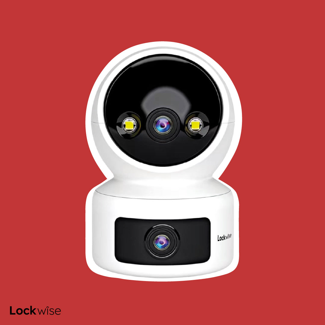 Cámara de Seguridad WiFi Interior Full HD Doble Lente Lockwise 1 un