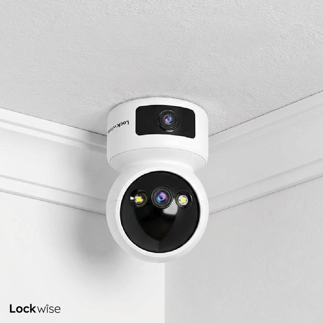 Cámara de Seguridad WiFi Interior Full HD Doble Lente Lockwise 1 un