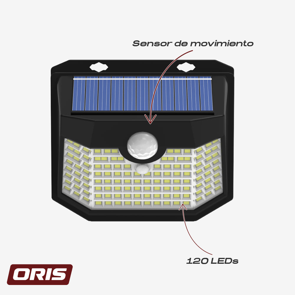 Set de 4 Focos Solares LED con Sensor de Movimiento para Exterior 1 un
