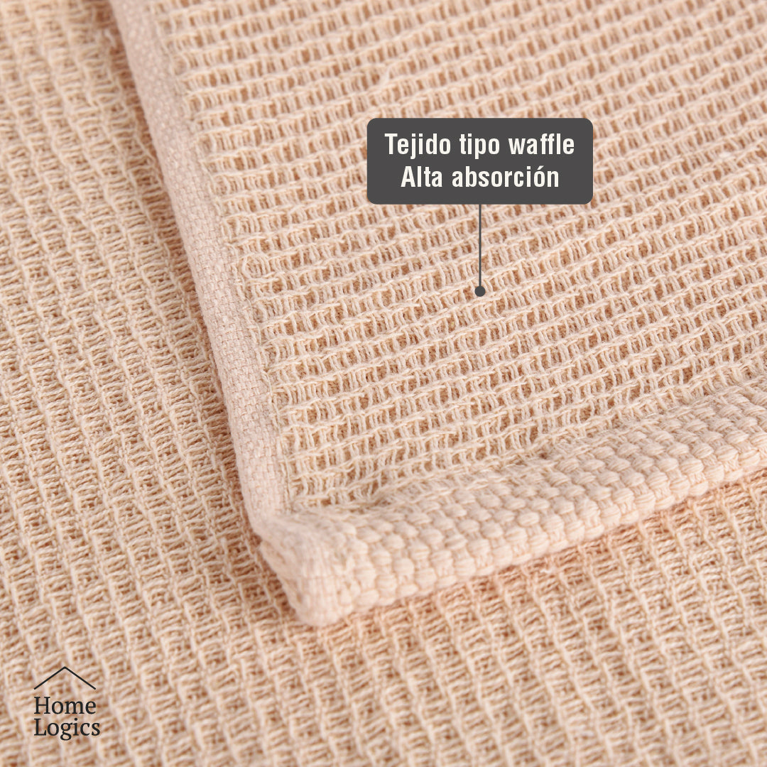 Set 3 Paños de Cocina Waffle Básicos 45 x 65 cm Home Logics 1 un