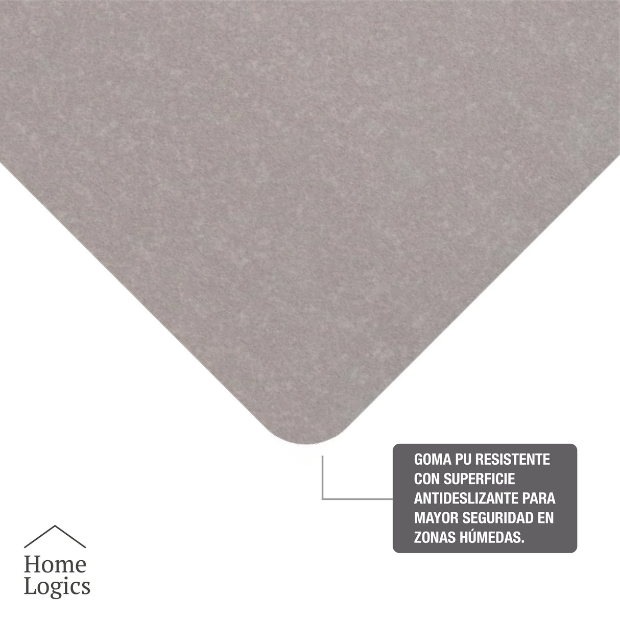Piso Baño Rubber Gris Claro 3mm Home Logics 1 un