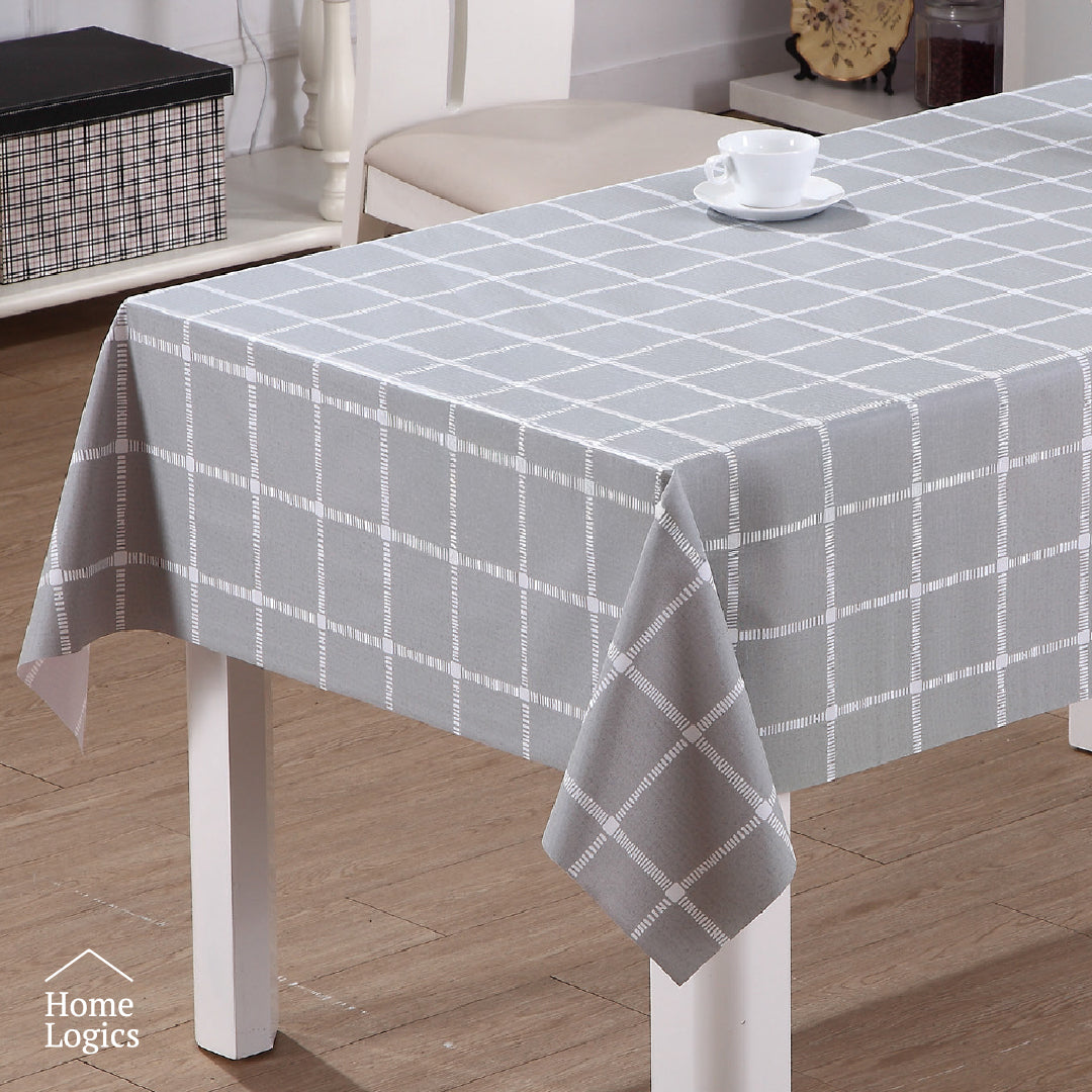 Mantel Cuadriculado Gris 160x280 cm Home Logics 1 un