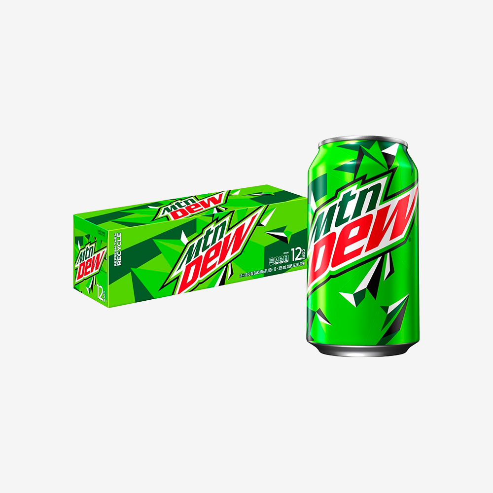 Bebidas Lata Mtn Dew 12 un x 355 ml