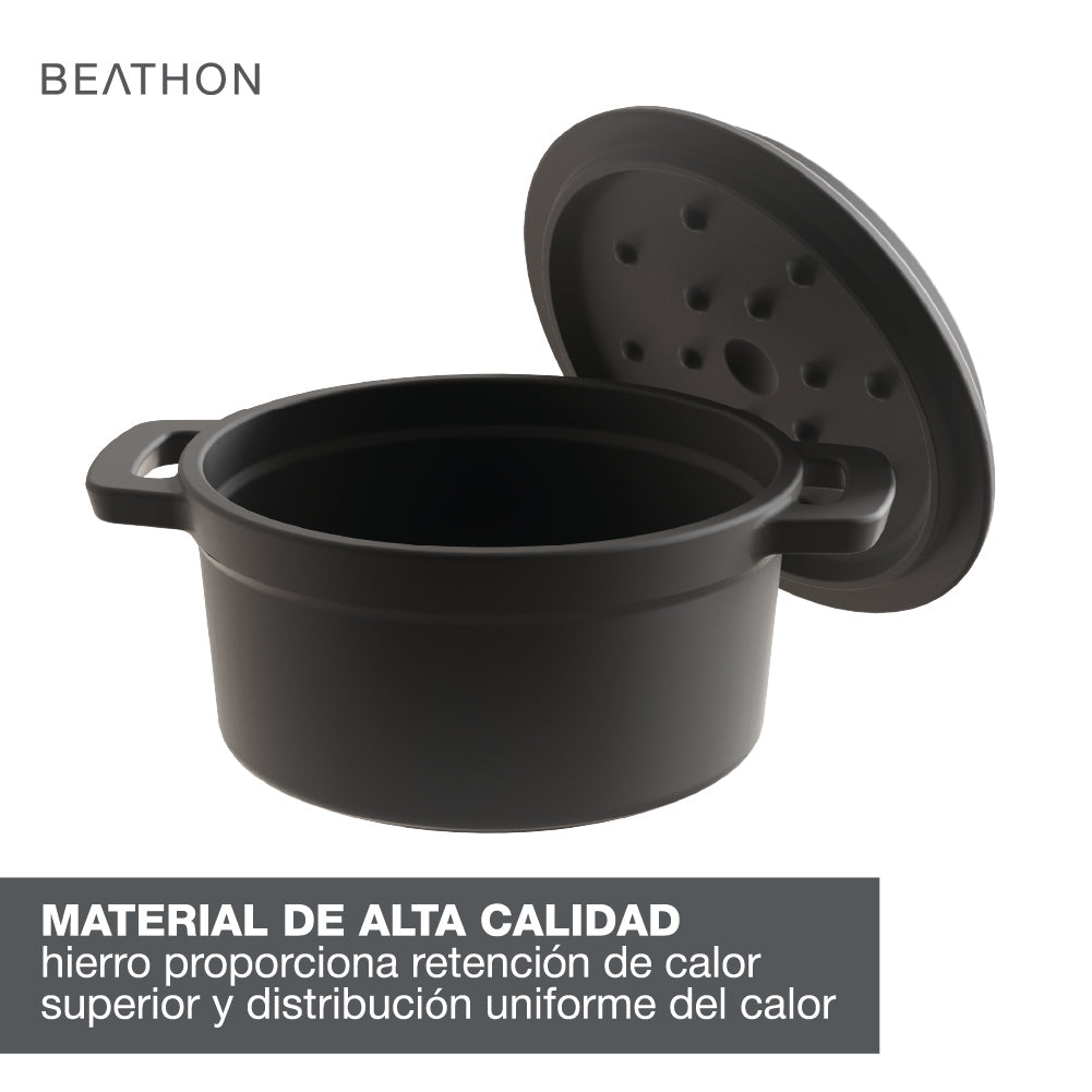Olla de Hierro Fundido Pre-Curada 13 Cm Beathon 1 un