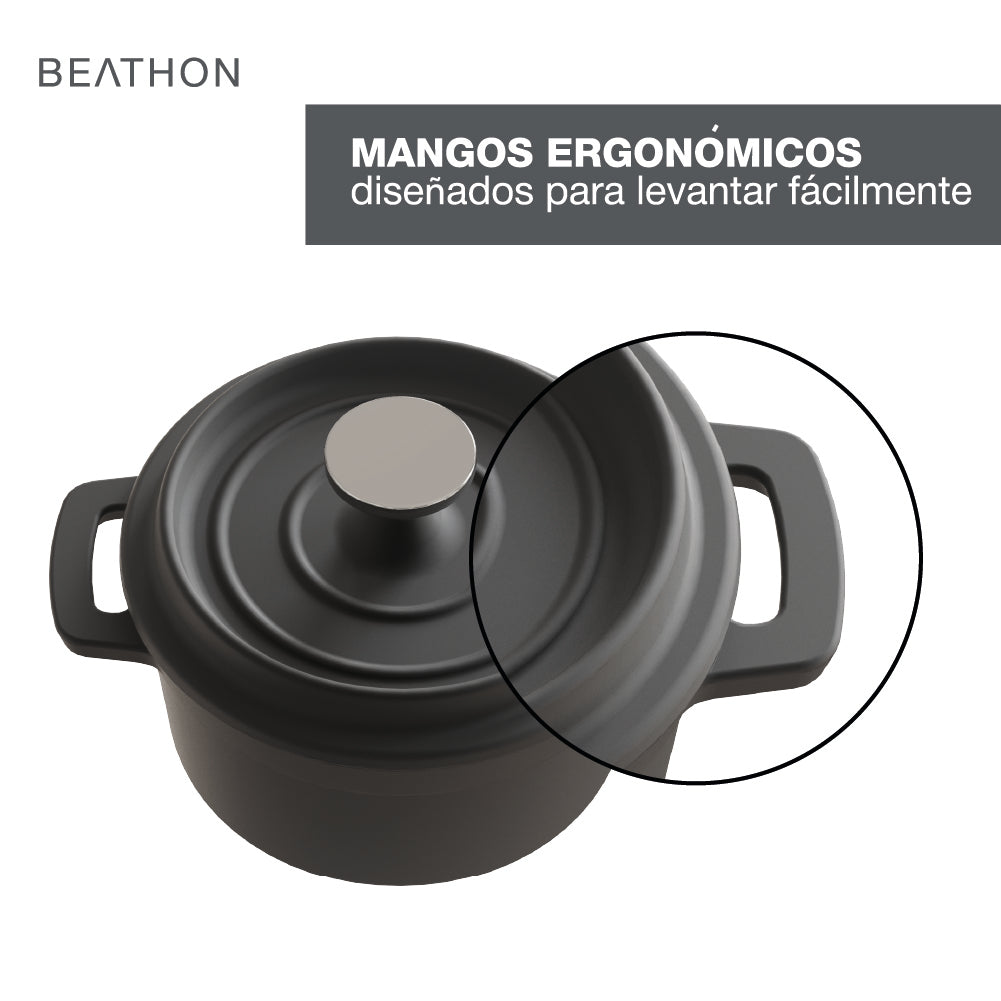 Olla de Hierro Fundido Pre-Curada 13 Cm Beathon 1 un