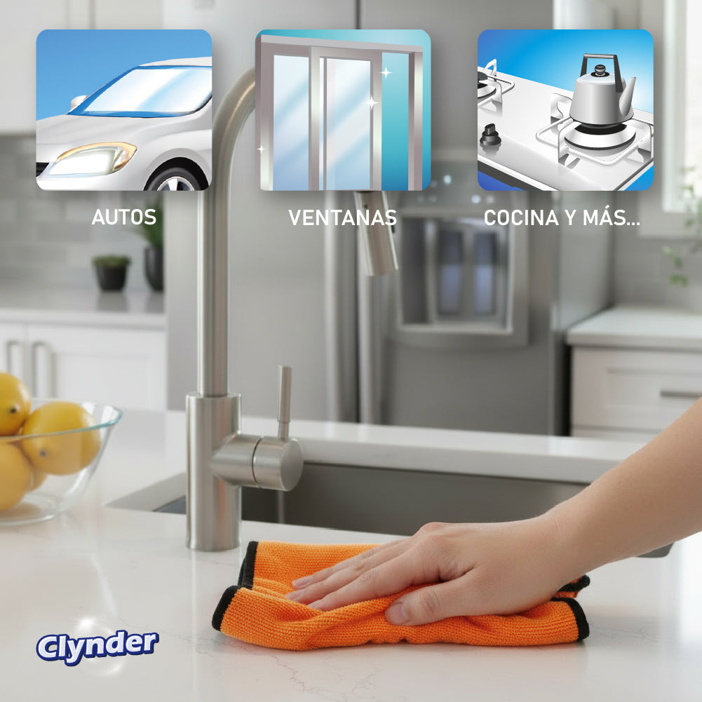 Set 3 Paños Auto Dual Sided Clynder 1 un