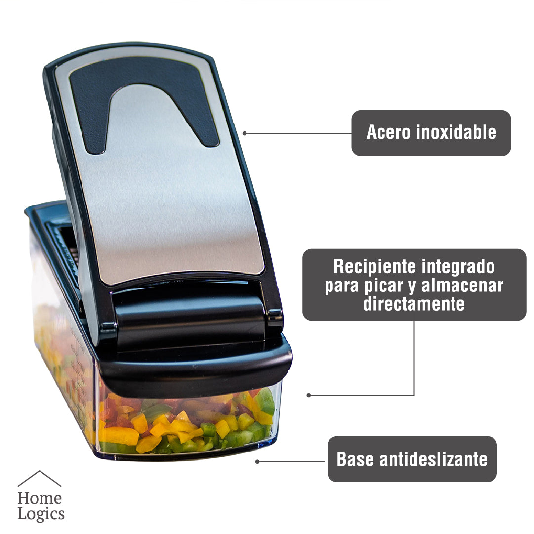 Picadora Verduras 2 en 1 Acero Inox Home Logics