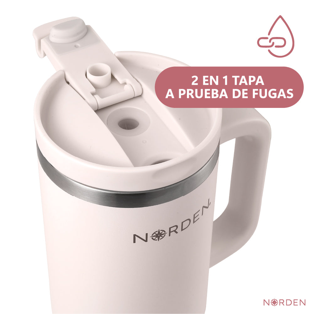 Botella Térmica Tumbler Leak-Proof Pink 1200 ml Norden 1 un