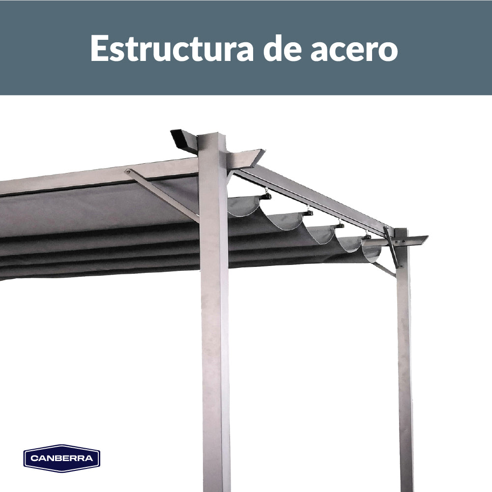 Pérgola Bioclimática Acero 3x4 m Canberra 1 un