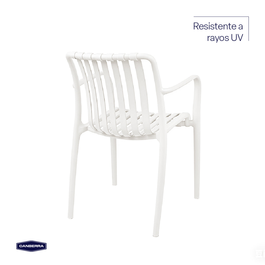 Silla de Terraza Lounge Milano White 1 un