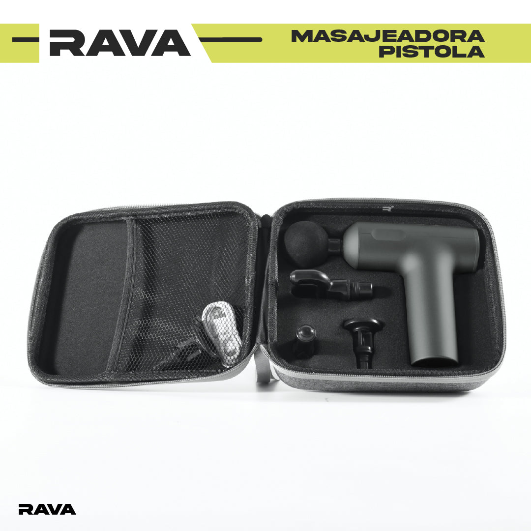 Pistola de Masajes PRO 5 Cabezales Rava 1 un