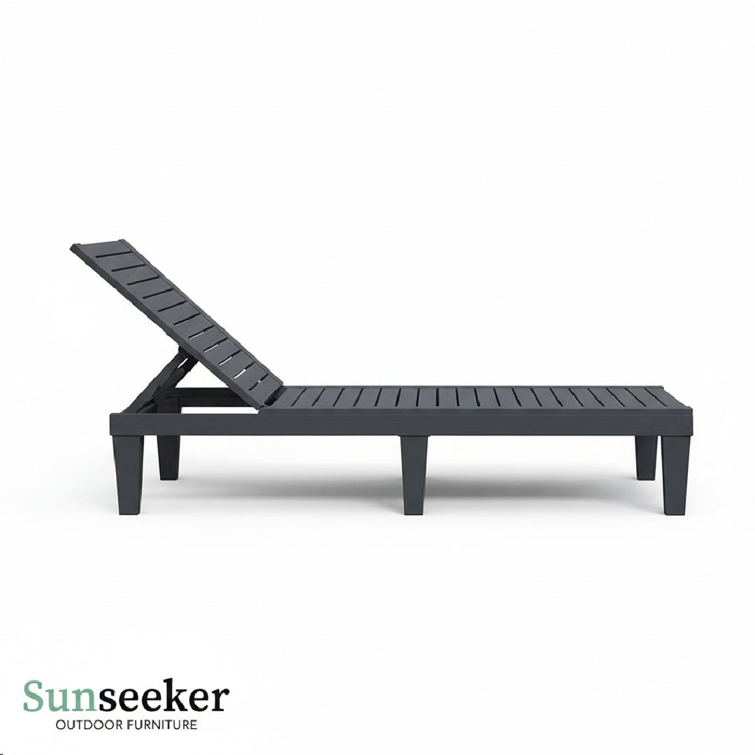 Reposera Reclinable Madera Plástica BlackWood 189 x 58 cm Sunseeker 1 un