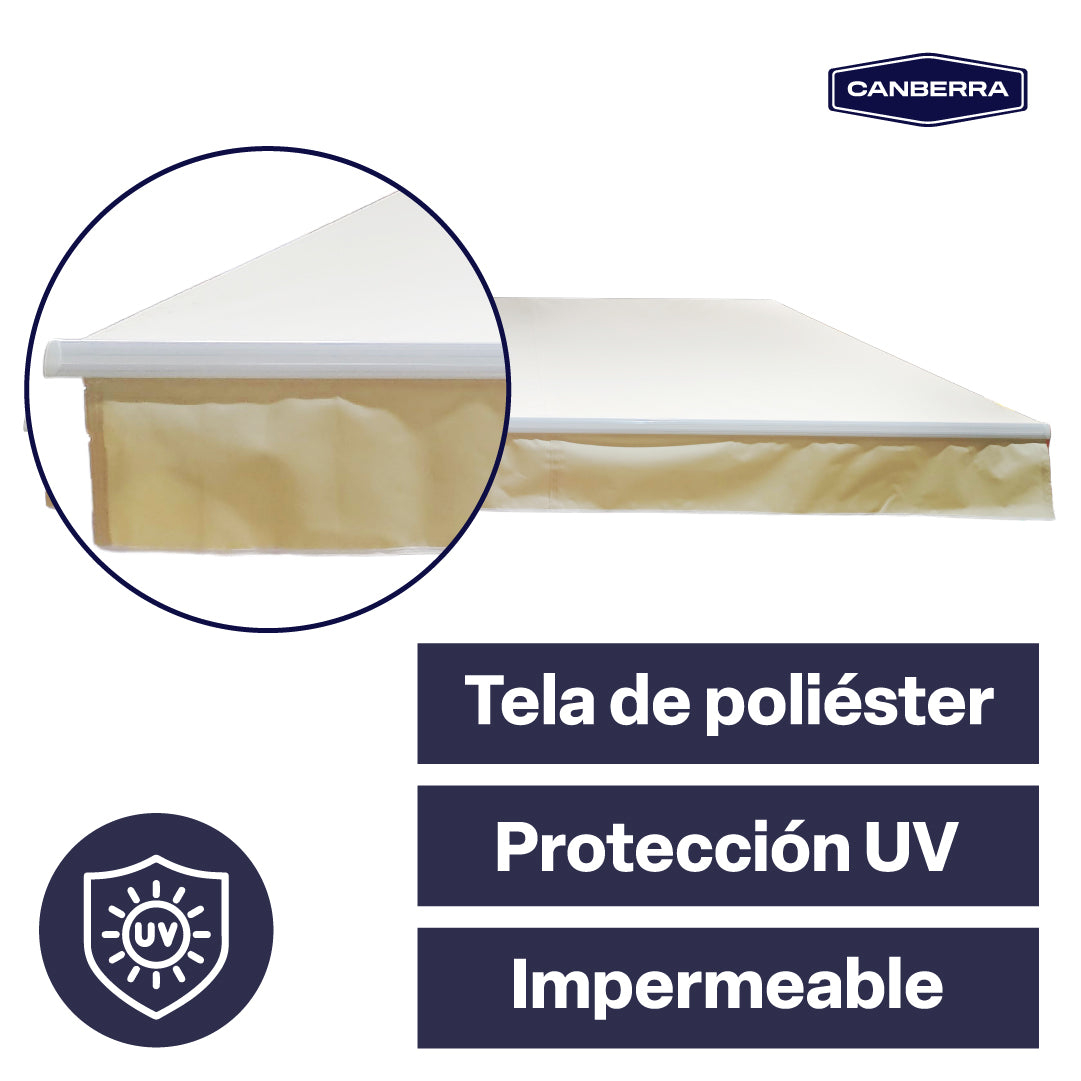 Toldo Retráctil 3 x 2.5 m Beige Canberra 1 un