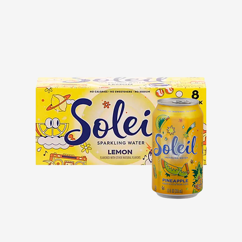 Agua Saborizada con Gas Piña Soleil 8 x 355 ml