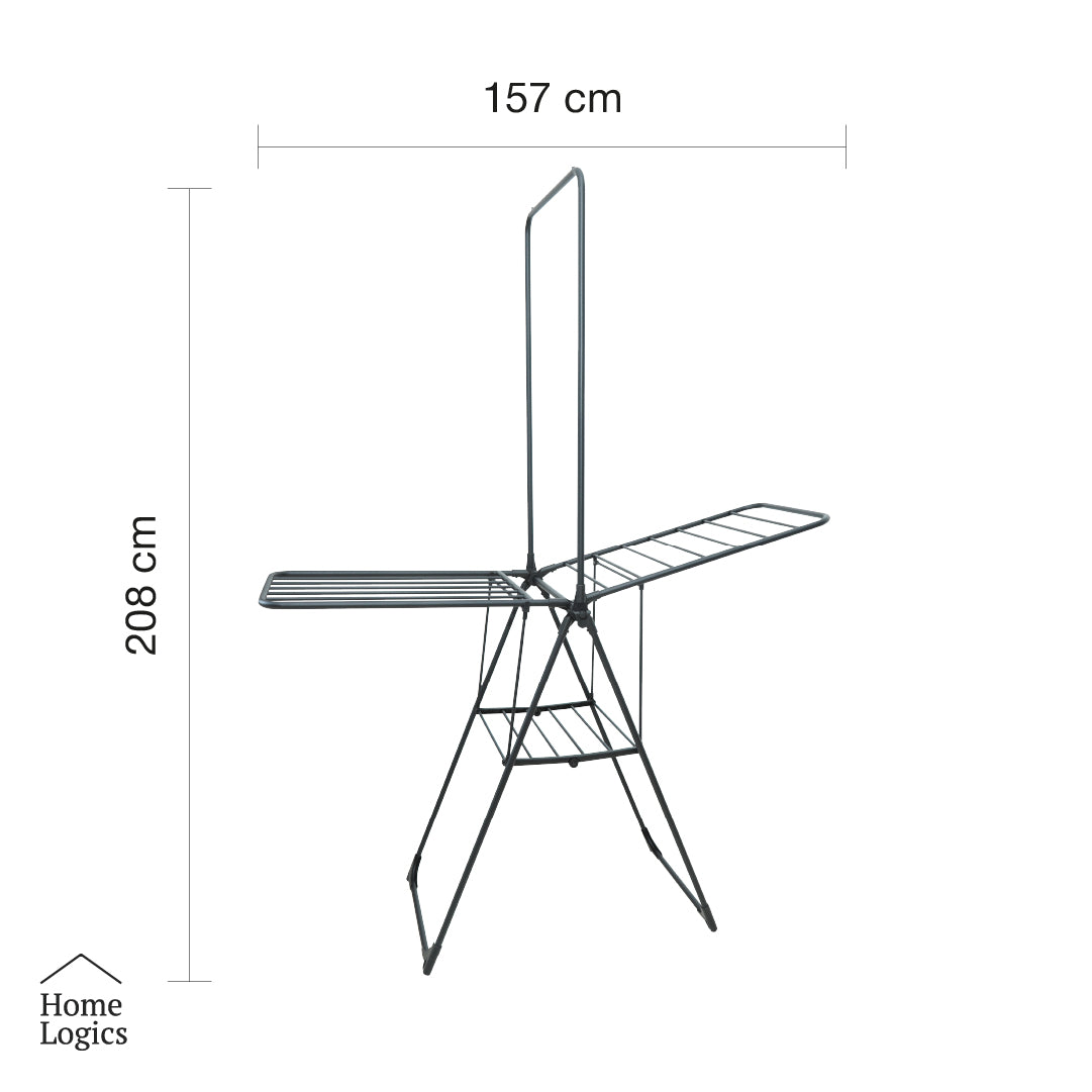 Secador Ropa 2 Niveles 157x63x208 con Colgador Vertical Home Logics 1 un