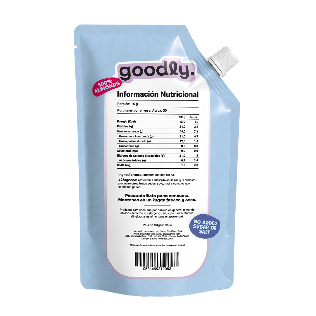 Mantequilla de Almendras Goodly 450 g