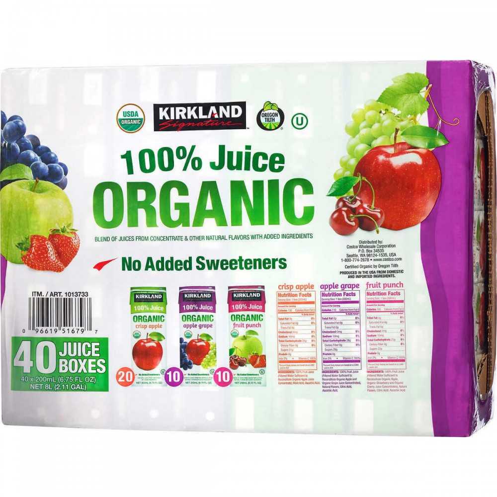 Jugos 100% orgánicos Kirkland
