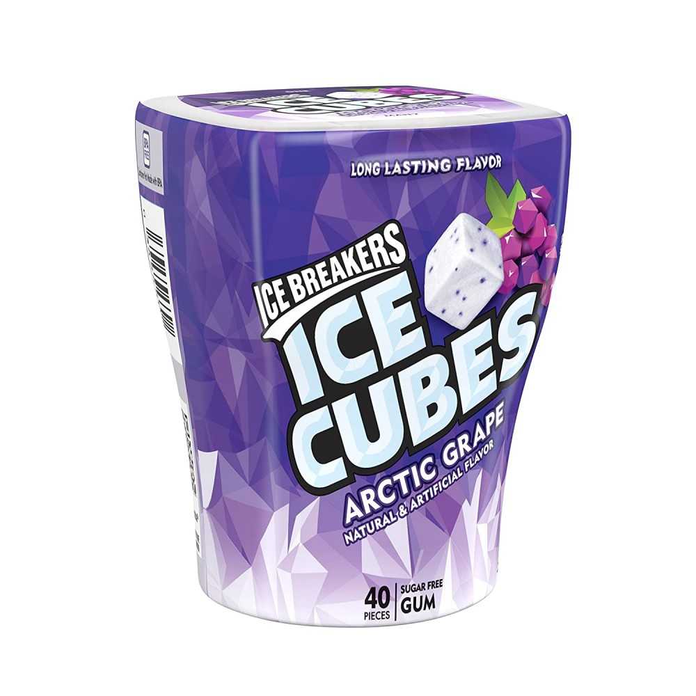 Chicle sin azúcar Ice Breakers Ice Cubes sabor uva ártica