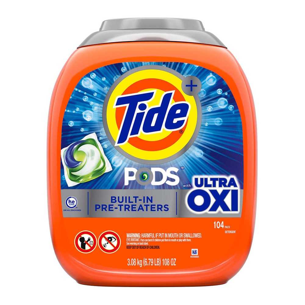 Detergente en Cápsulas Tide con Ultra Oxi 104 uni