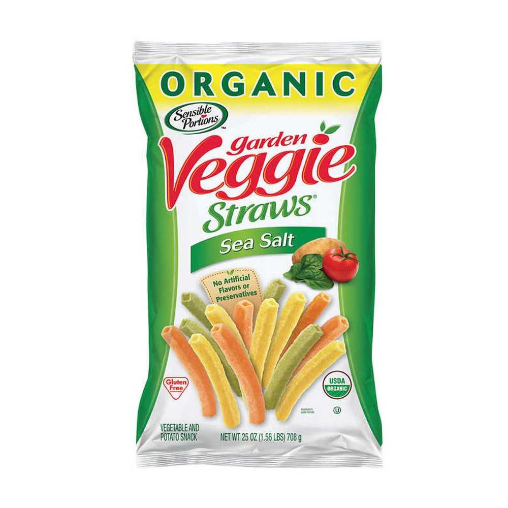 Snack Orgánico Veggie Straws con Sal de Mar