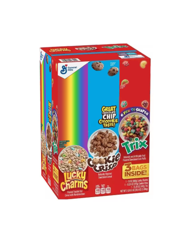 Cereal Trix Cookie Crisp y Lucky Charms General Mills