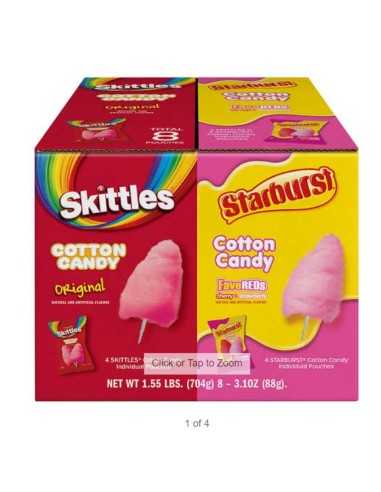 Masticables Skittles y Starburst Cotton Candy Mars