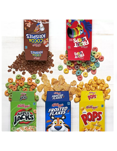 Kellogg's - Paquete de cereales de desayuno surtidos: Frosted Flakes,  Frosted Mini-Wheats, Froot Loops, Apple Jacks, Corn Pops, Rice Krispies