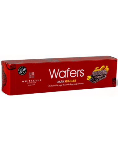 Chocolate Negro Jengibre Wafers Whitakers