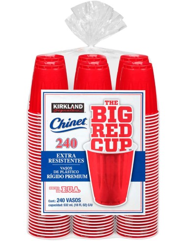 Vasos Plásticos Big Red Cup Chinet Kirkland