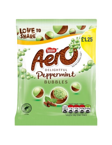 Chocolate Aero Bubbles Peppermint Nestle