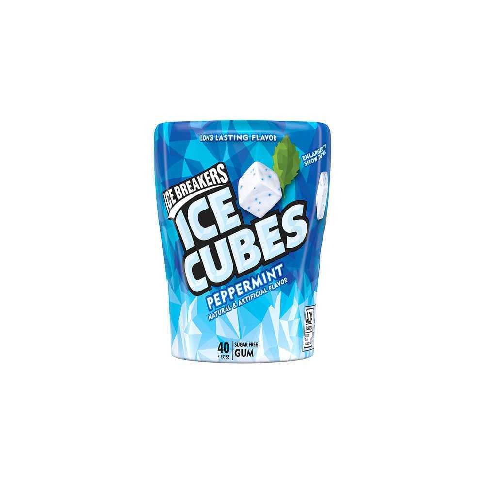 Ice Breakers Ice Cubes Sugar Free Gum, Peppermint, 40 Pieces