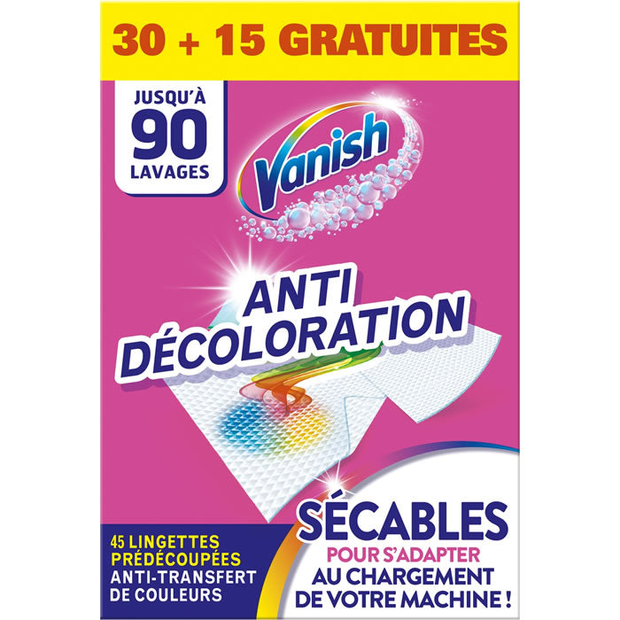 Hojas para Lavadora Antiderrame Color Vanish 45 un