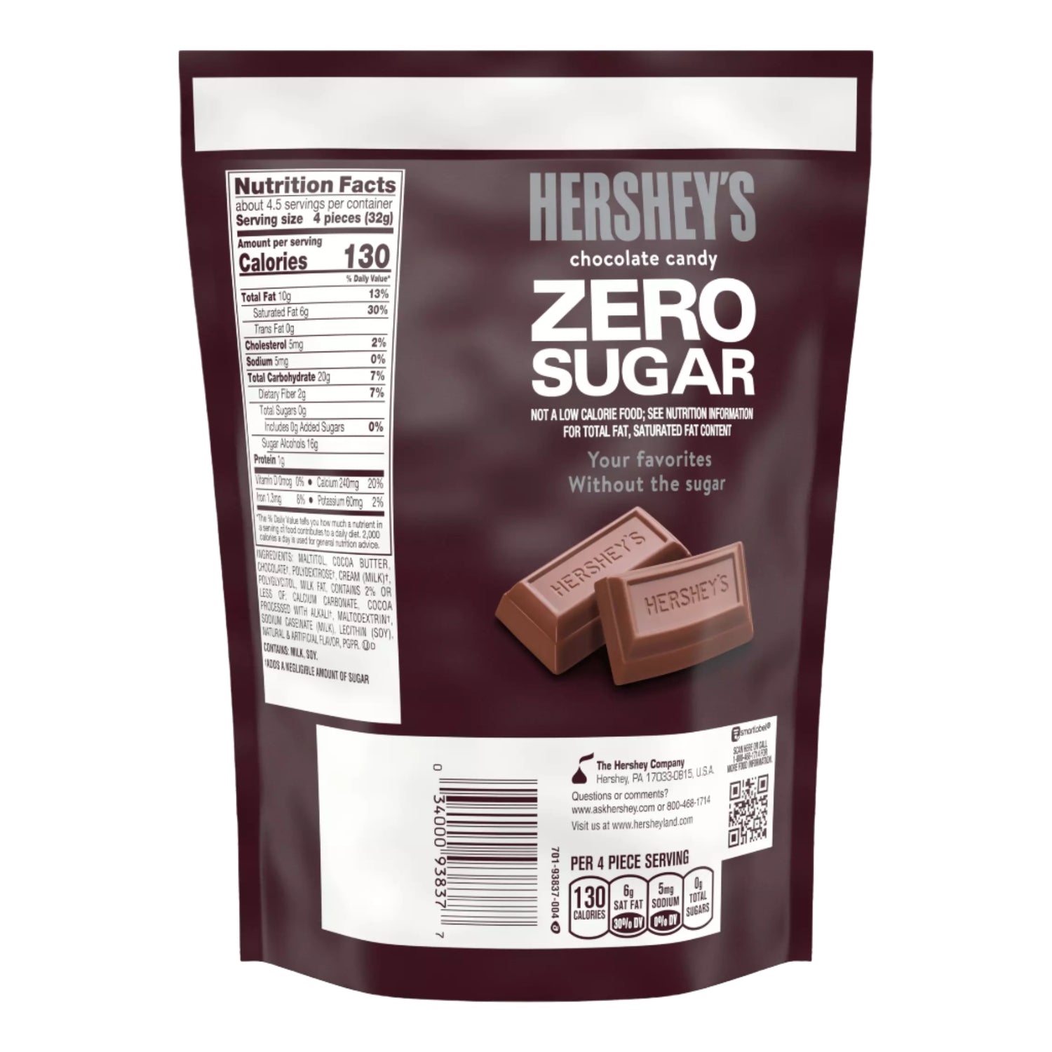 Chocolates Zero Azúcar Hershey's 144 g