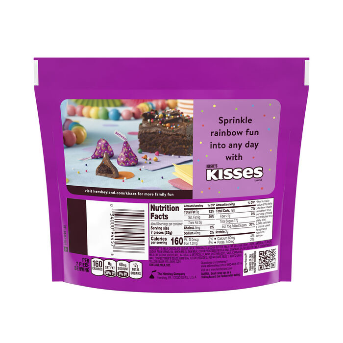 Chocolates Kisses Rainbow Brownie Hershey's 255 g
