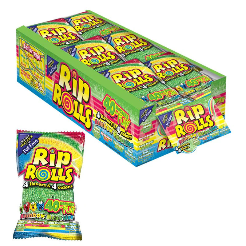 Gomitas Enrolladas Rainbow Rip Rolls 24 x 40 g