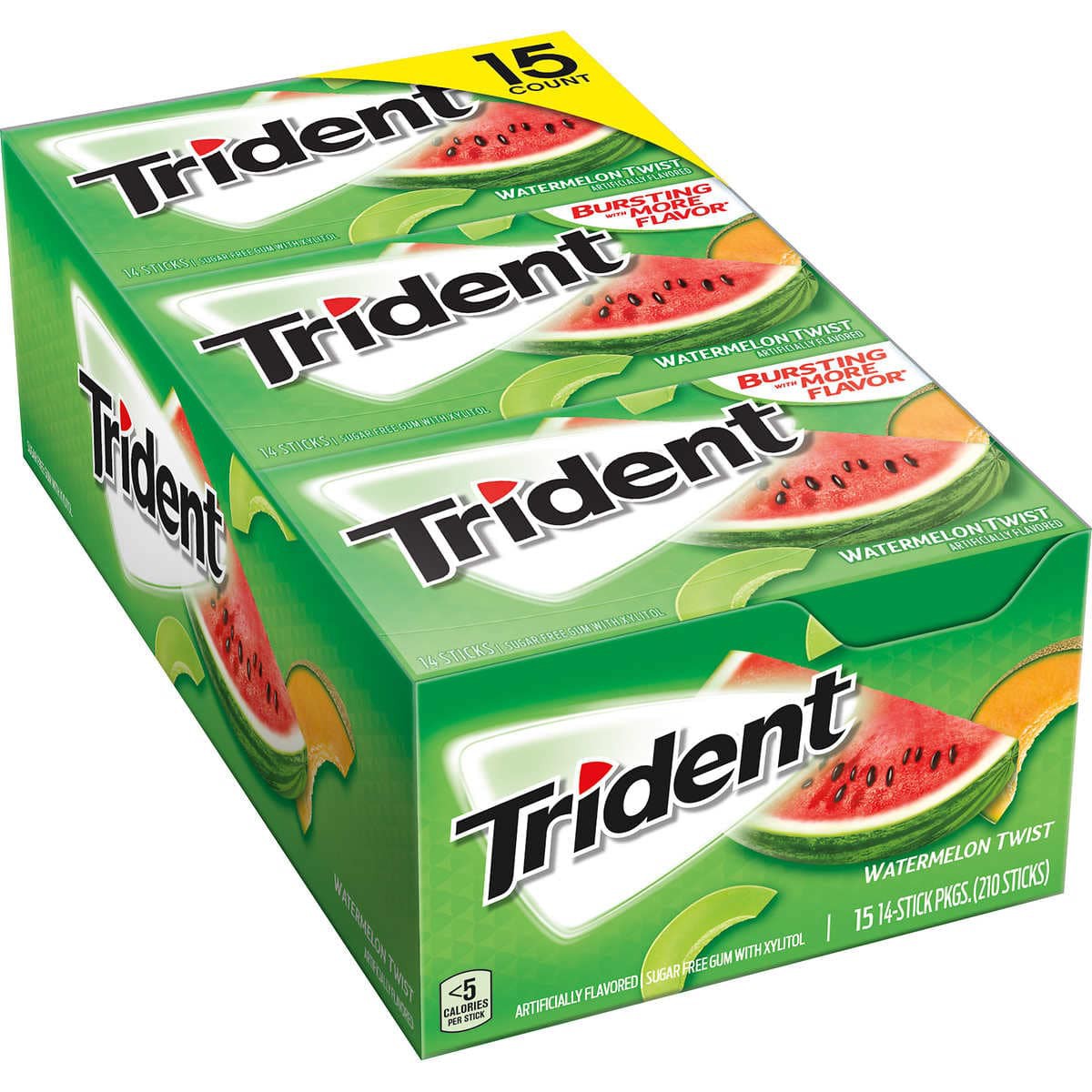 Chicles sin Azúcar Sandía Caja Trident 15 un x 26 g