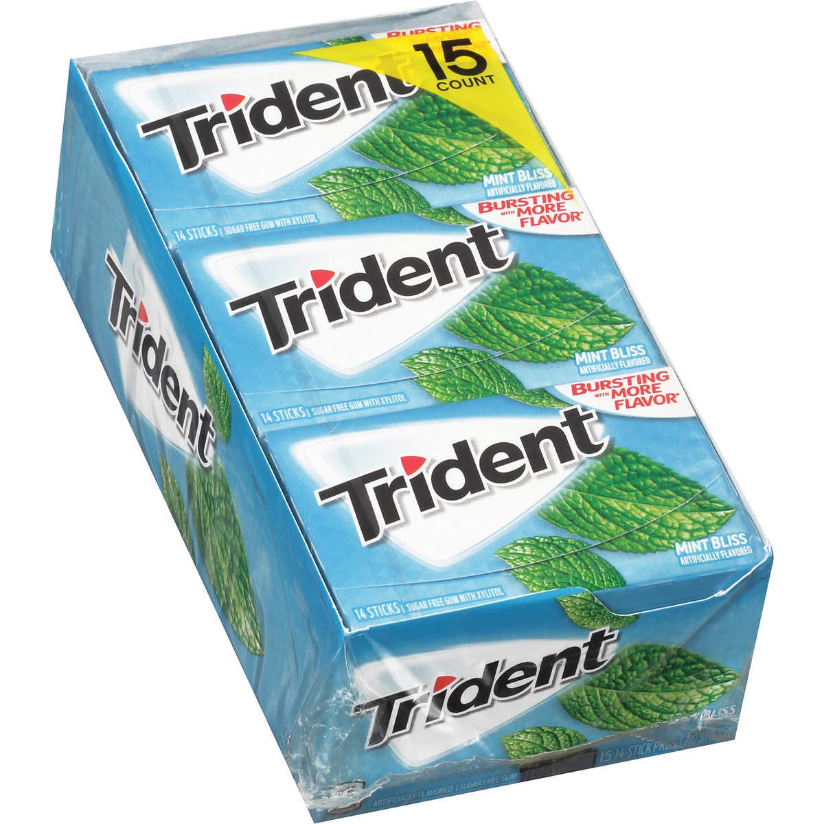 Chicles sin Azúcar Mint Bliss Trident 15 un x 26 g