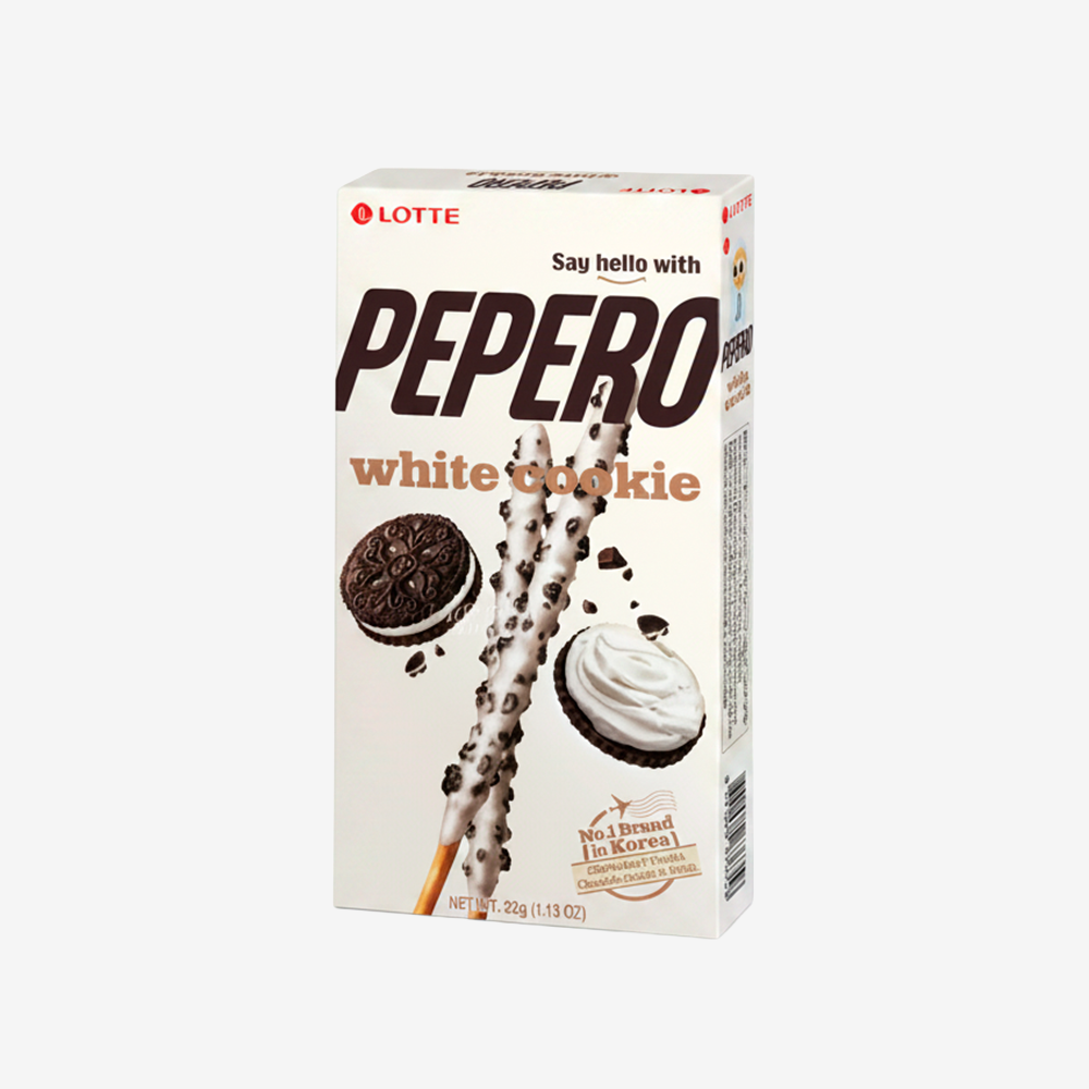 Palitos Bañados en Chocolate Blanco Pepero Lotte 32 g