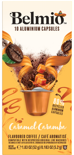 Café en Cápsulas Caramel Caramba para Nespresso Belmio 10 un