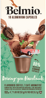 Café en Cápsulas Driving you Hazelnuts para Nespresso Belmio 10 un