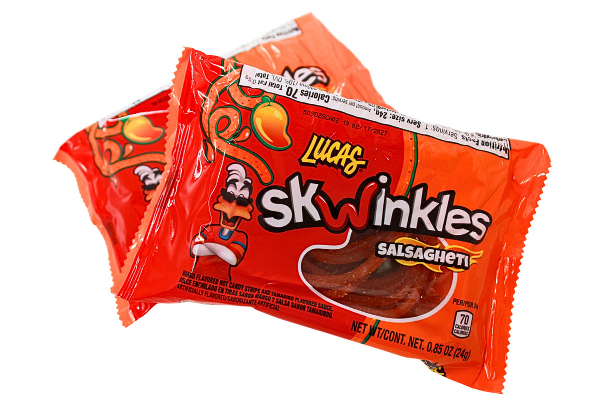 Caramelos Skwinkles Salsaghetti Mango Picante Lucas 12 x 24 g