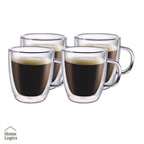 Set 4 Tazas Vidrio Doble Pared 120 ml Home Logics 1 un