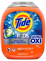 Detergente en Cápsulas con Ultra Oxi Tide 104 un